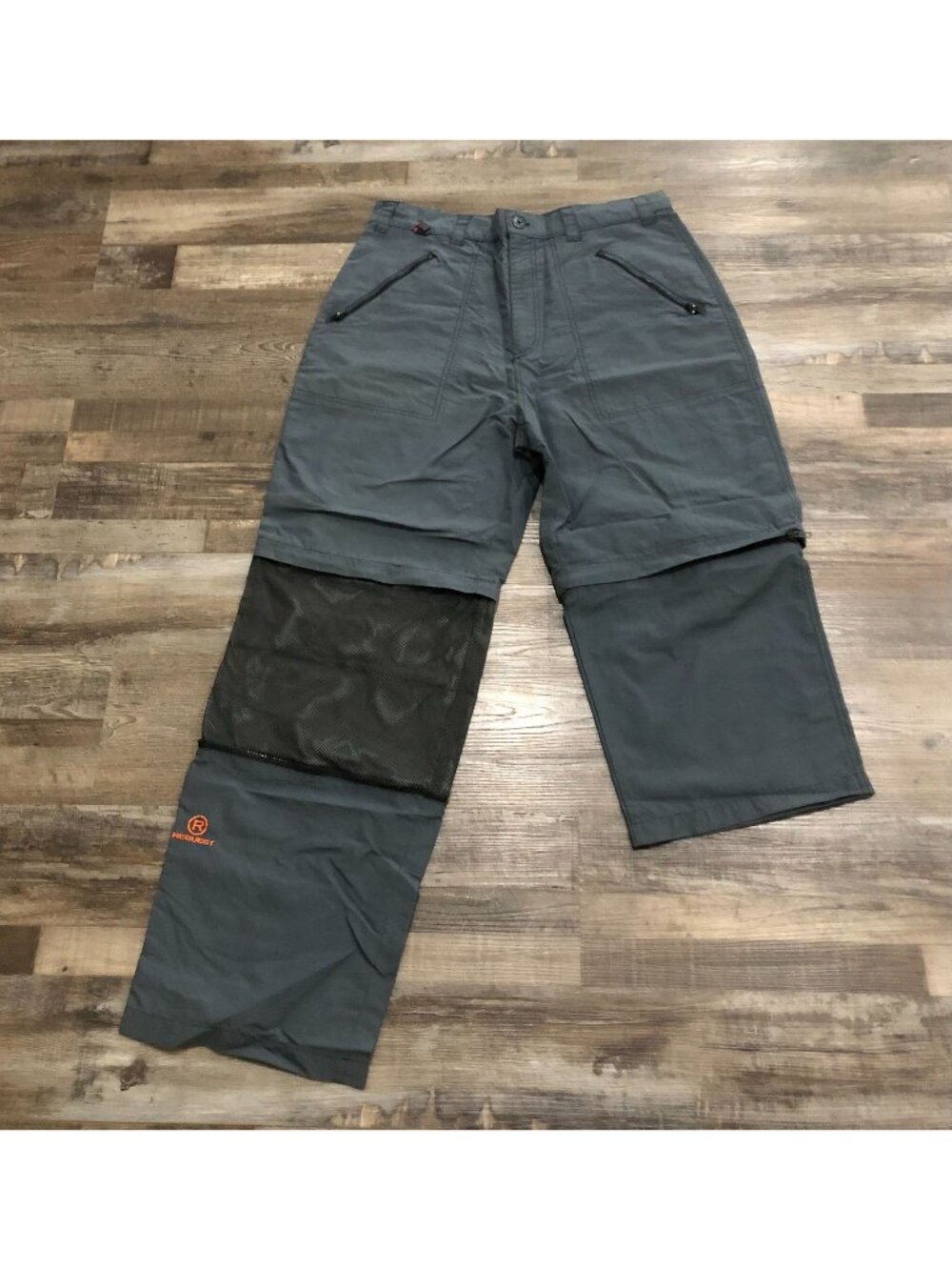 Request Mens 36x32 Gray Nylon Convertible Outdoor Pants